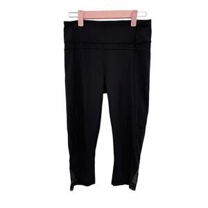 Lululemon Twist & Train Crop Leggings Black Mesh Size 8